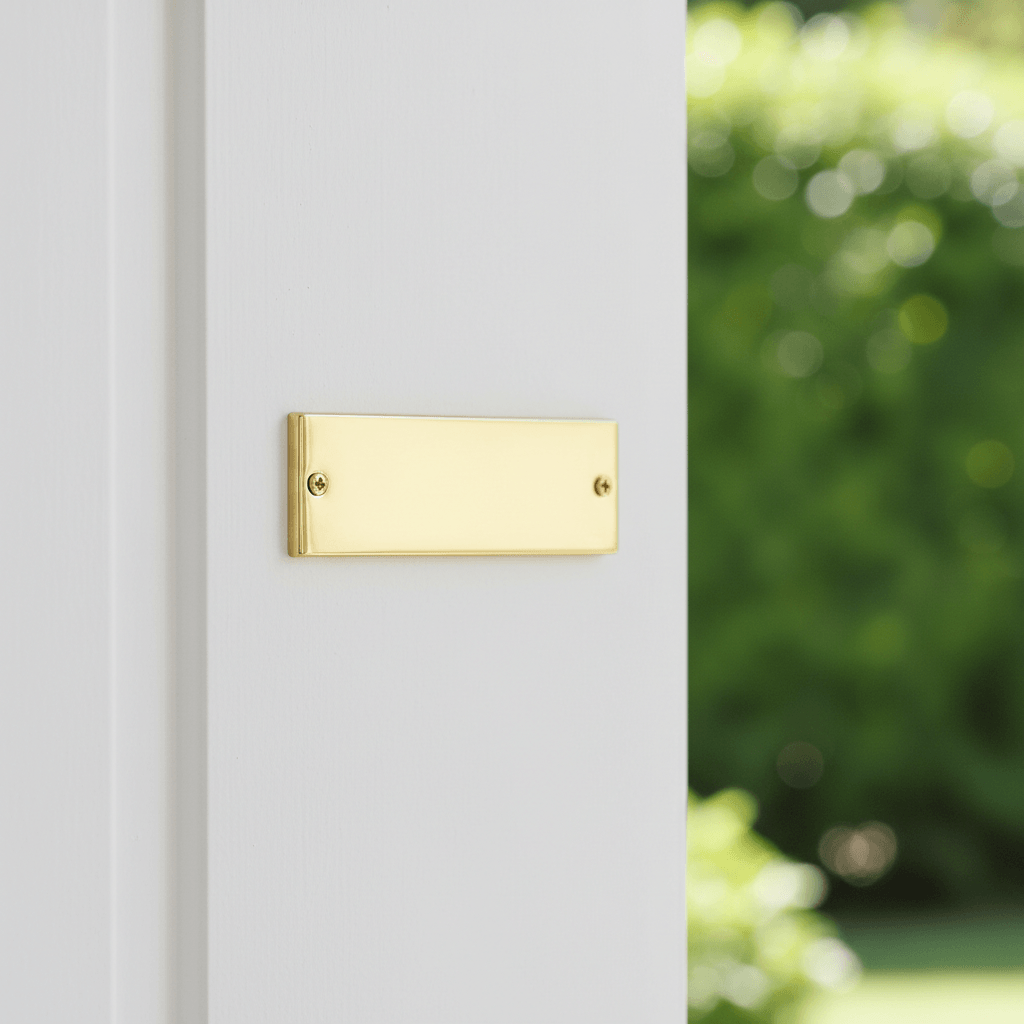 Dørskilt Messing - Rektangel - Billede 3