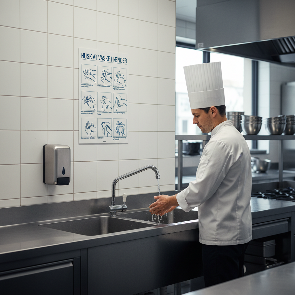 Husk at vaske hænder guide skilt - Billede 4