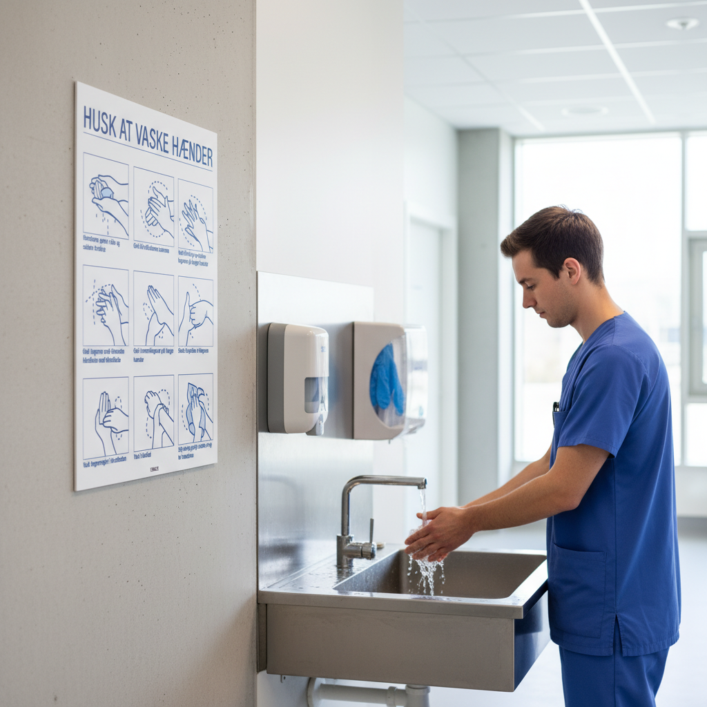 Husk at vaske hænder guide skilt - Billede 5