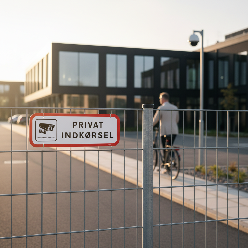 Overvåget område Privat indkørsel skilt - Billede 6