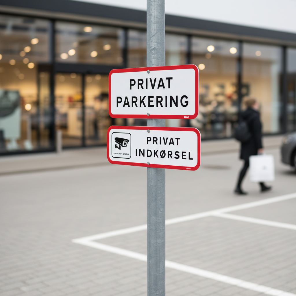 Overvåget område Privat indkørsel skilt - Billede 7