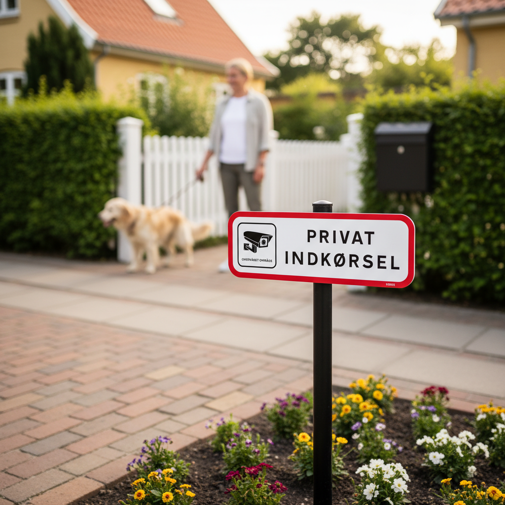 Overvåget område Privat indkørsel skilt - Billede 9