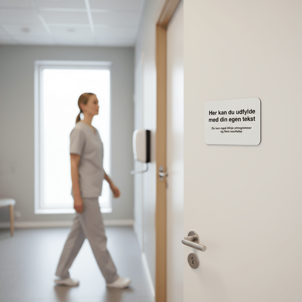 Design-selv hvidt skilt liggende A-format - Billede 4