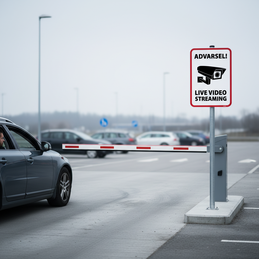 Overvågningsskilt - Advarsel! Live video streaming - Billede 3