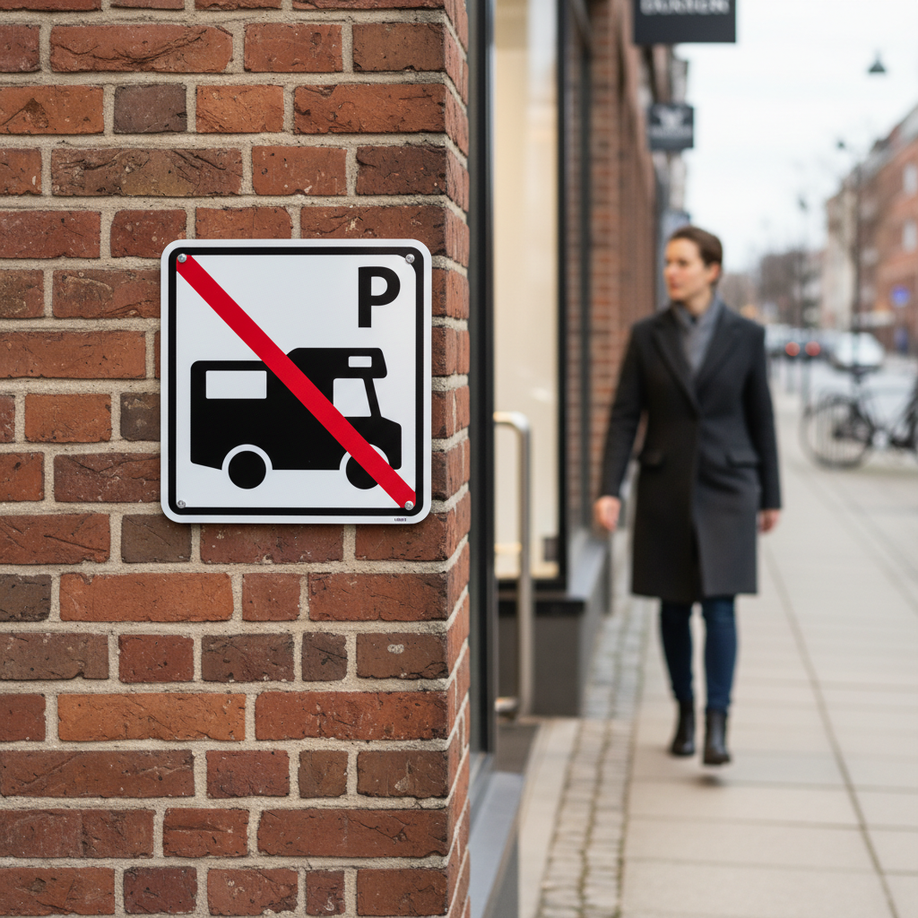 Autocamper P parkering forbudt skilt - Billede 3