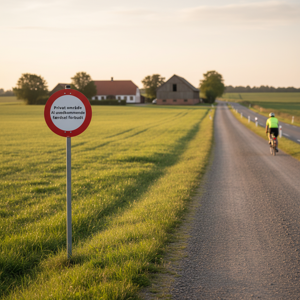 Privat område al uvedkommende færdsel forbudt skilt - Billede 5