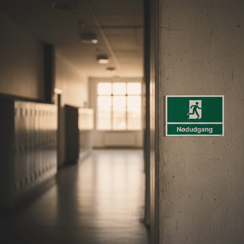 Nødudgang skilt - Billede 4