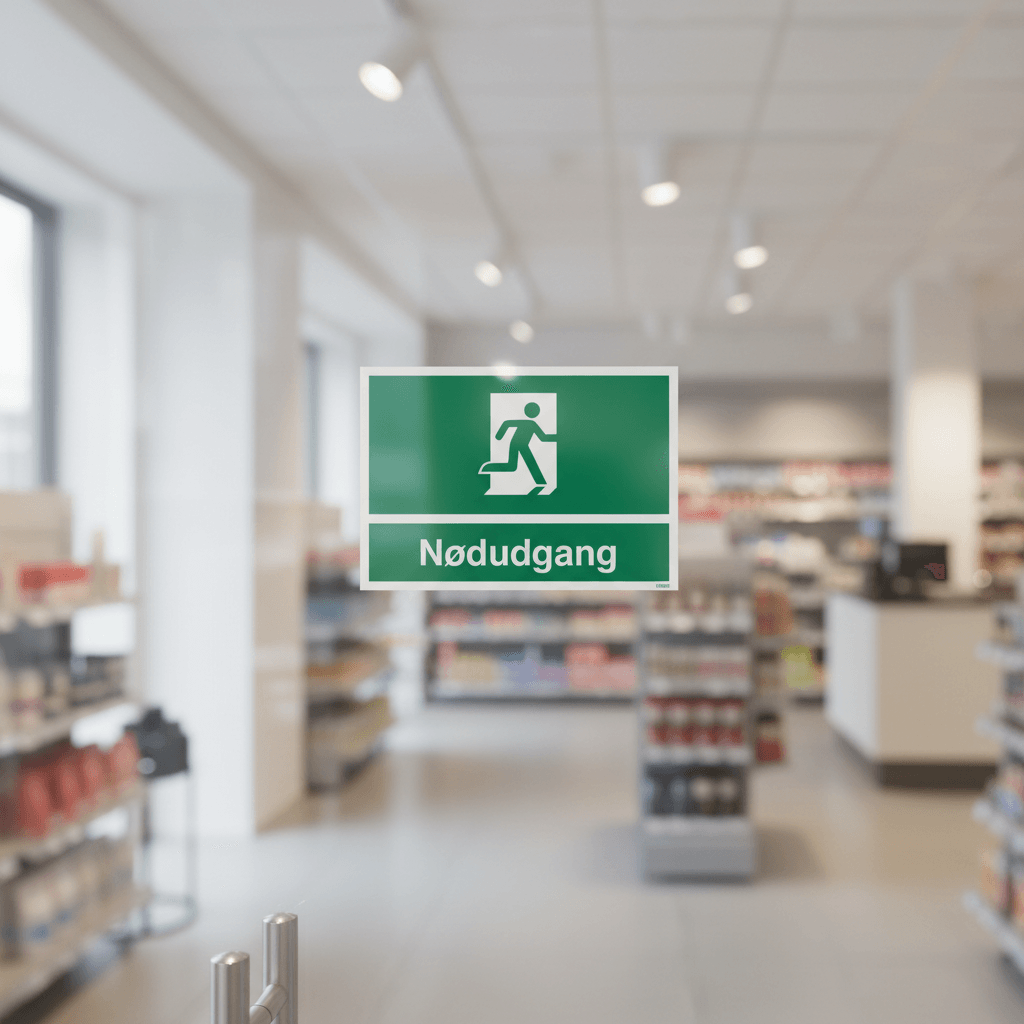 Nødudgang skilt - Billede 5