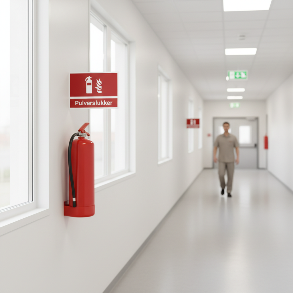 Pulverslukker Brandskilt - Billede 4