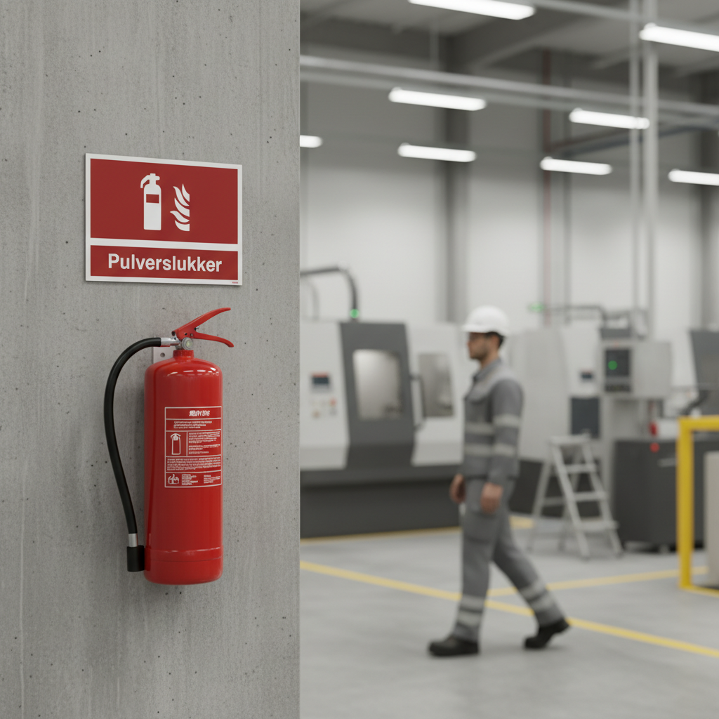Pulverslukker Brandskilt - Billede 3