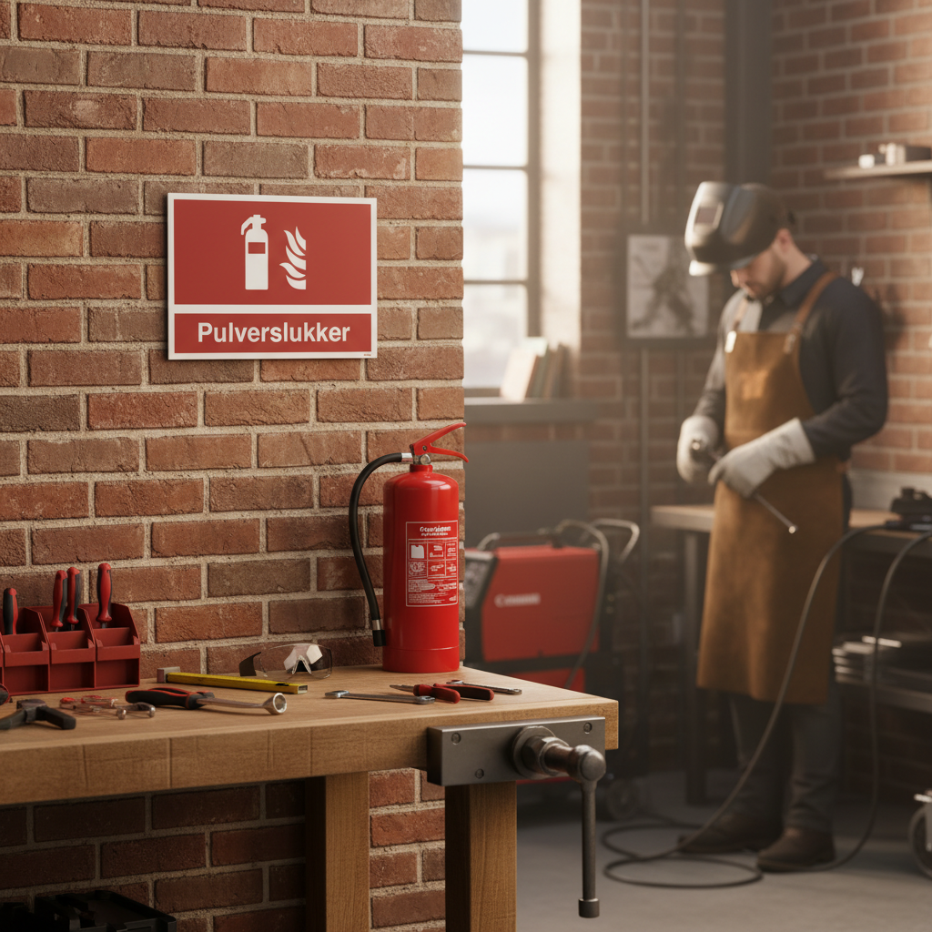 Pulverslukker Brandskilt - Billede 5
