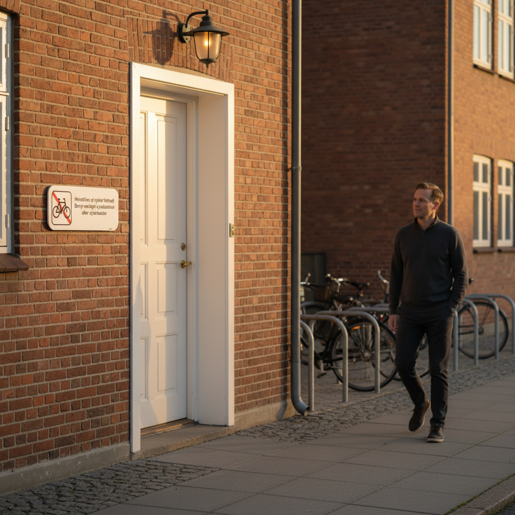 Henstillen af cykler forbudt Benyt venligst cykelstativer eller cykelkælder skilt - Billede 5