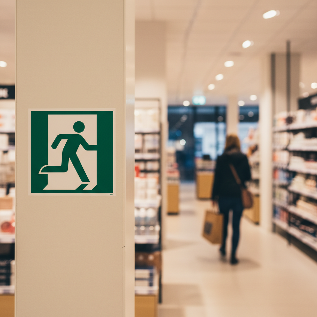 Flugtvej til højre skilt - Billede 2