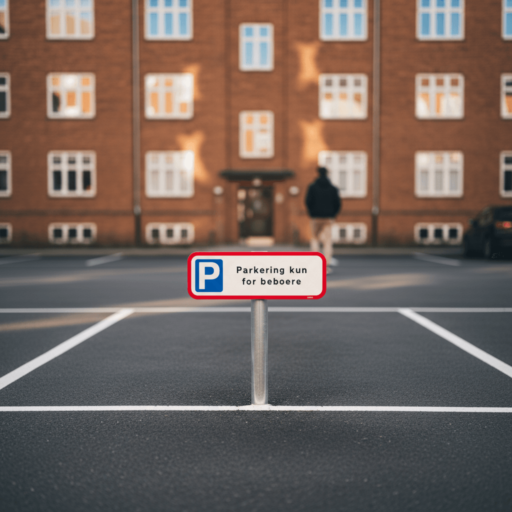 Parkering kun for beboere skilt - Billede 2
