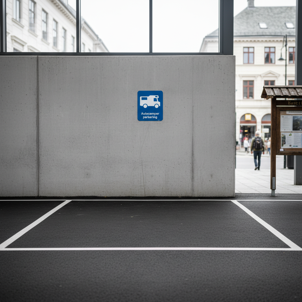Autocamper parkering blåt skilt - Billede 3