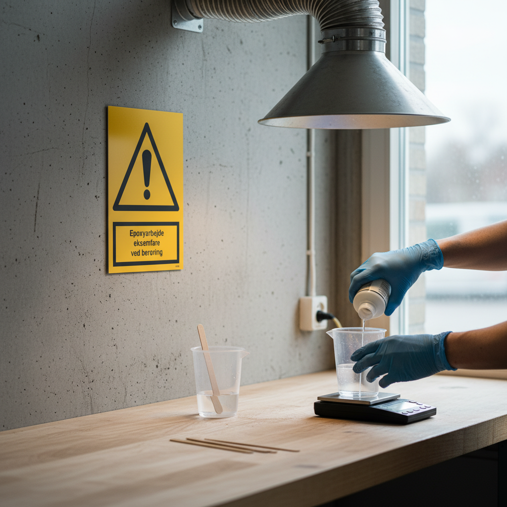 Epoxyarbejde eksemfare ved berøring skilt - Billede 4