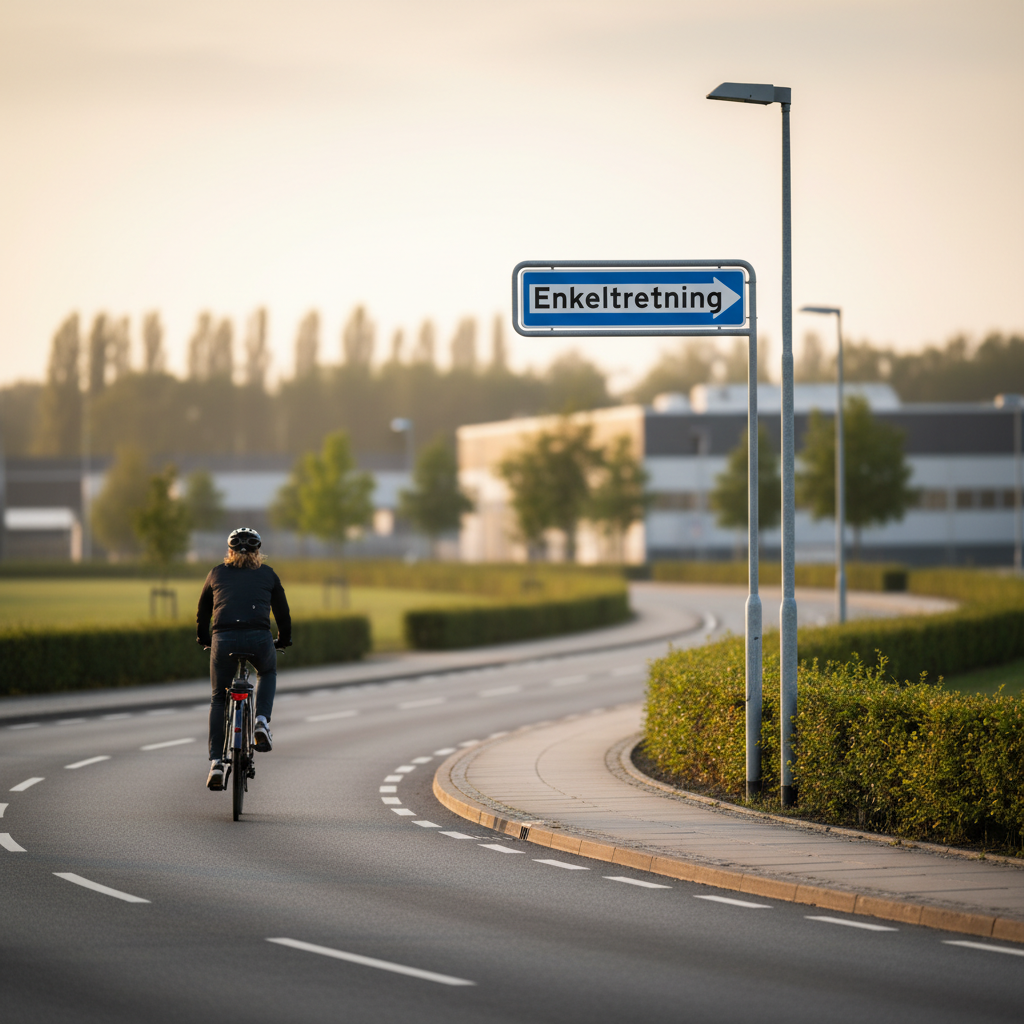 E19 - Ensrettet færdsel mod højre skilt - Billede 7