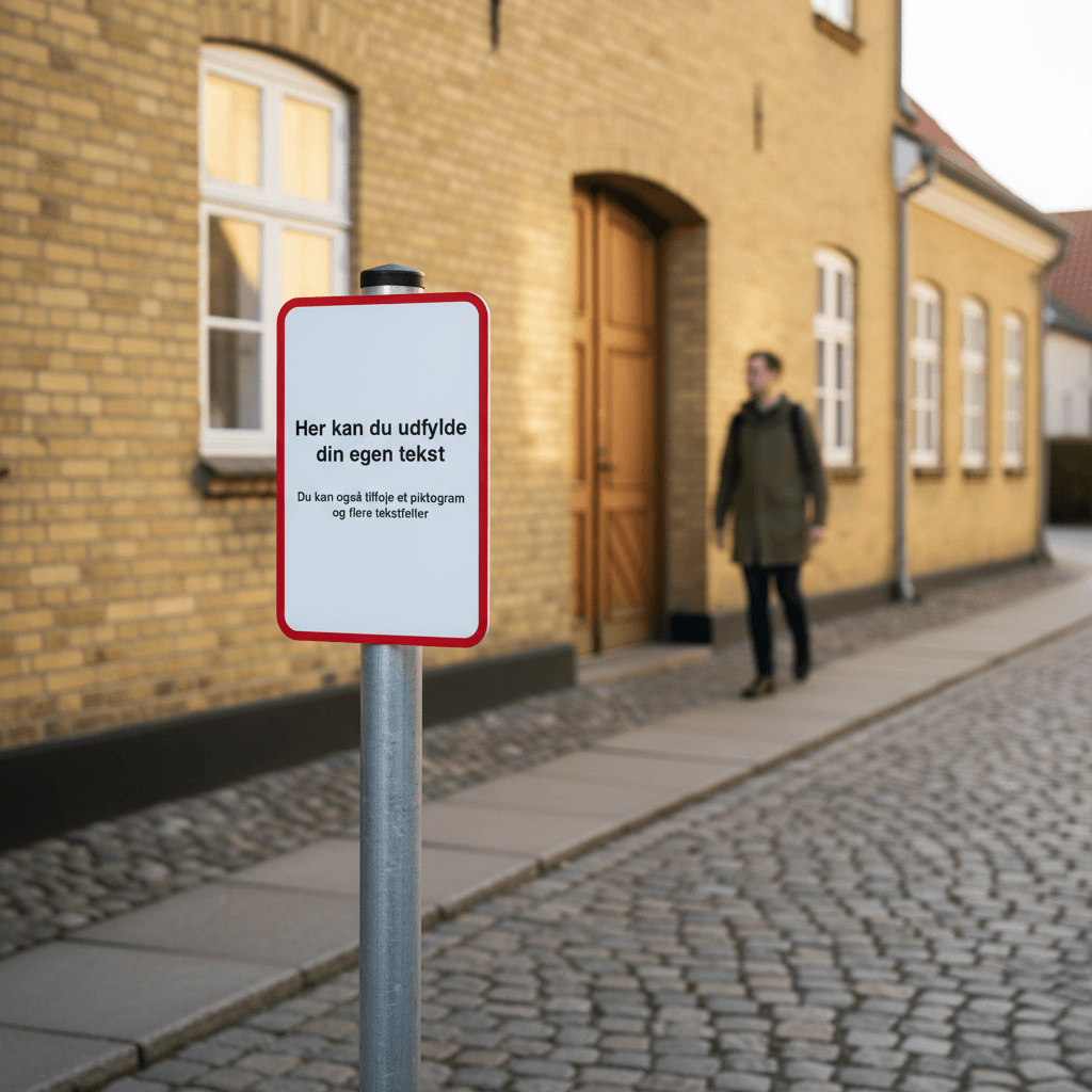 Design-selv skilt med rød ramme - Billede 4