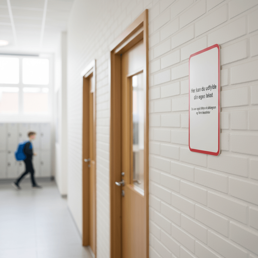 Design-selv skilt med rød ramme - Billede 5