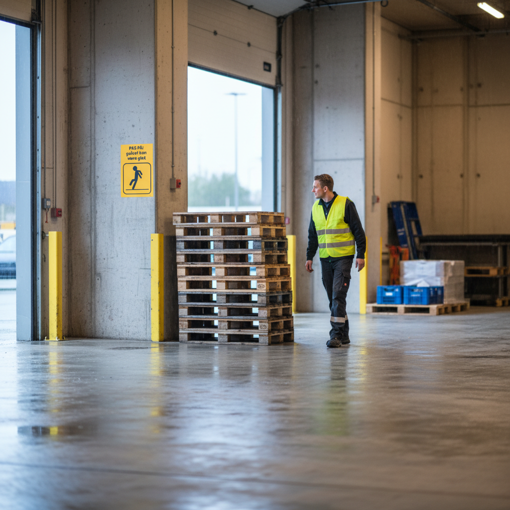 Pas på! gulvet kan være glat (gul) skilt - Billede 5