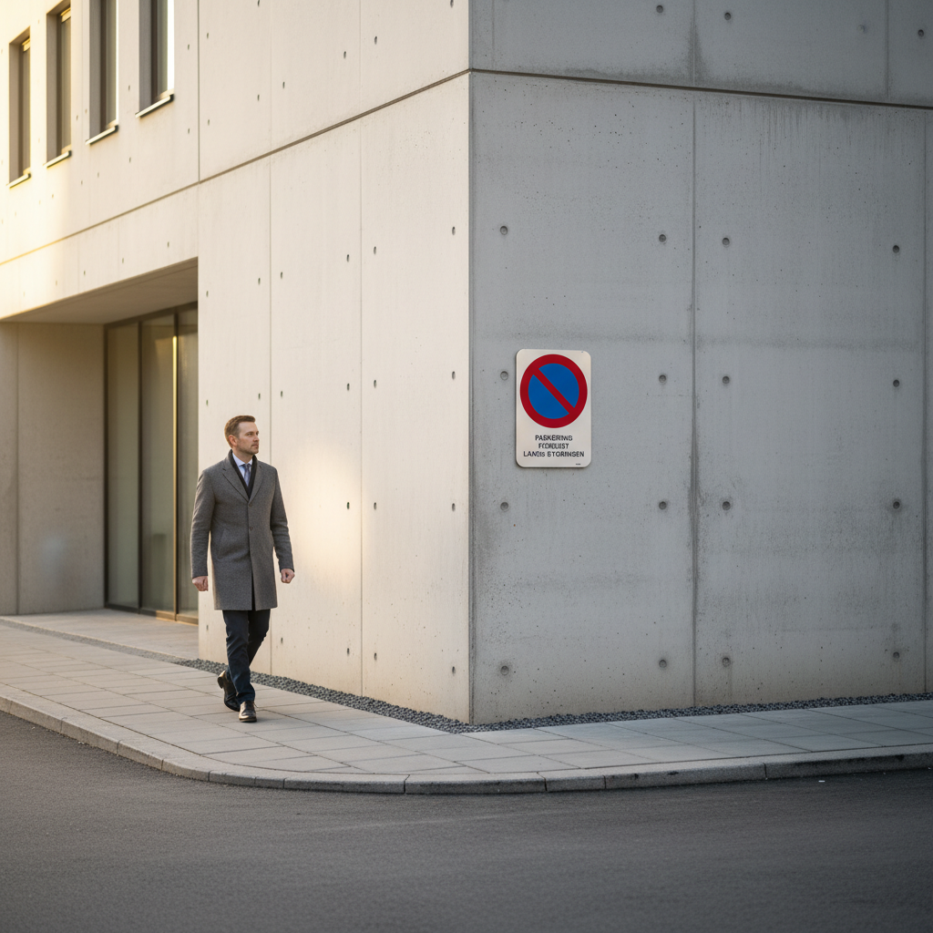 PARKERING FORBUDT LANGS BYGNINGEN skilt - Billede 2