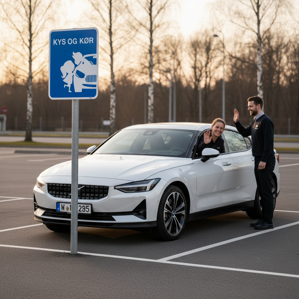 Afsætnings/afhentnings skilt - Kys og kør - Billede 3