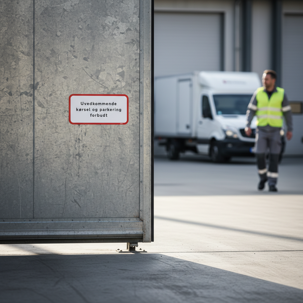 Uvedkommende kørsel og parkering forbudt Skilt - Billede 4
