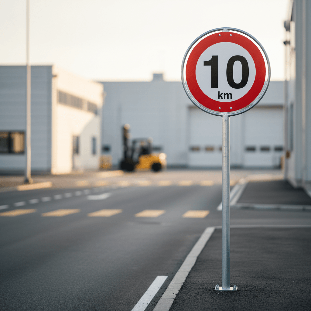 C55 Hastighedsbegrænsning 10 km Skilt - Billede 5