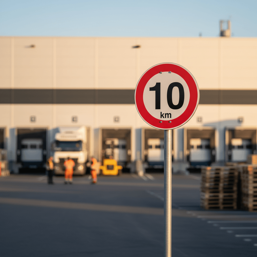 C55 Hastighedsbegrænsning 10 km Skilt - Billede 2