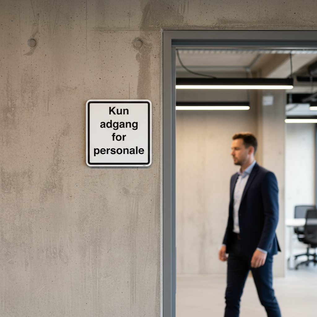 Kun adgang for personale- piktogram skilt - Billede 4