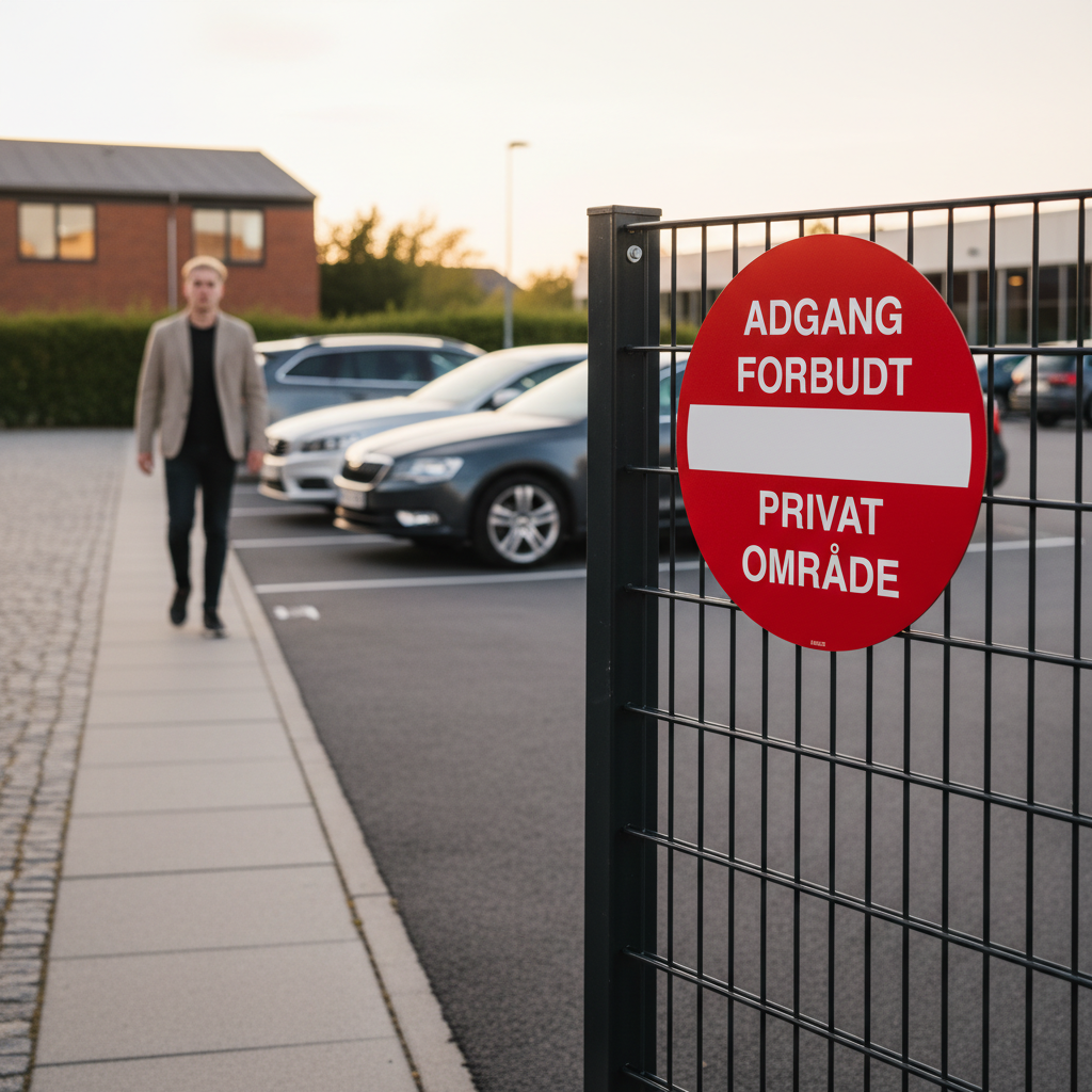 Indkørsel forbudt Adgang forbudt privat område skilt - Billede 3
