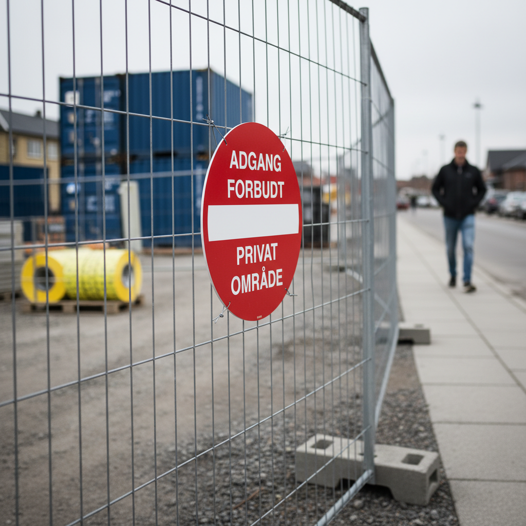 Indkørsel forbudt Adgang forbudt privat område skilt - Billede 2