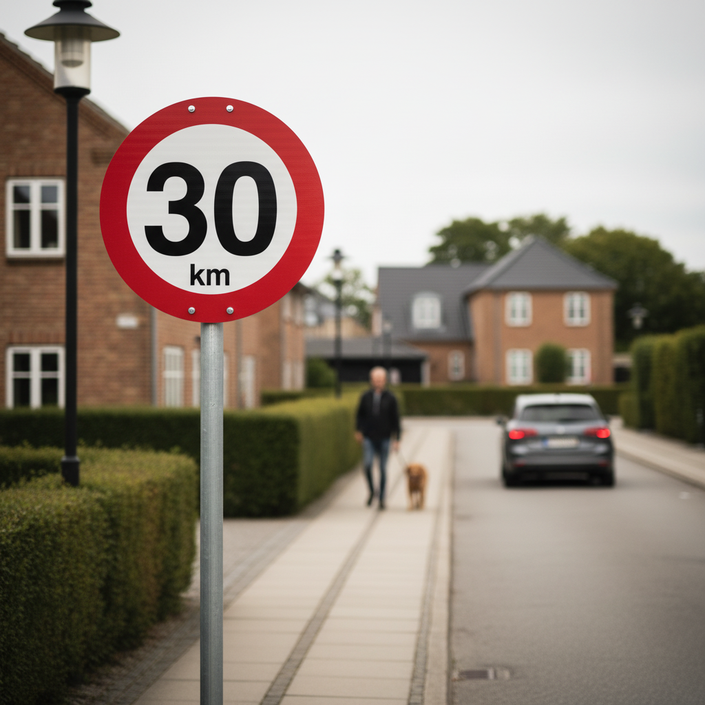 30 km. Hastighedsbegrænsning skilt - Billede 2