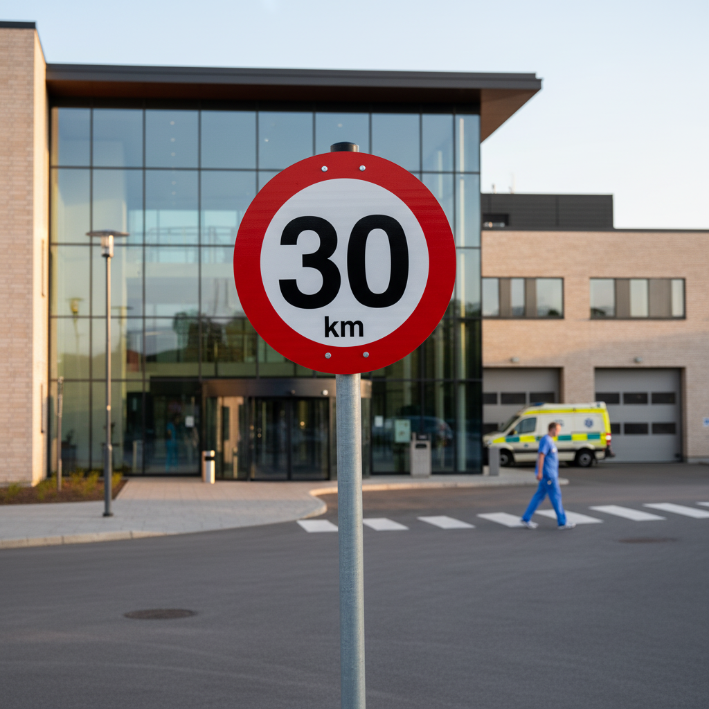 30 km. Hastighedsbegrænsning skilt - Billede 5