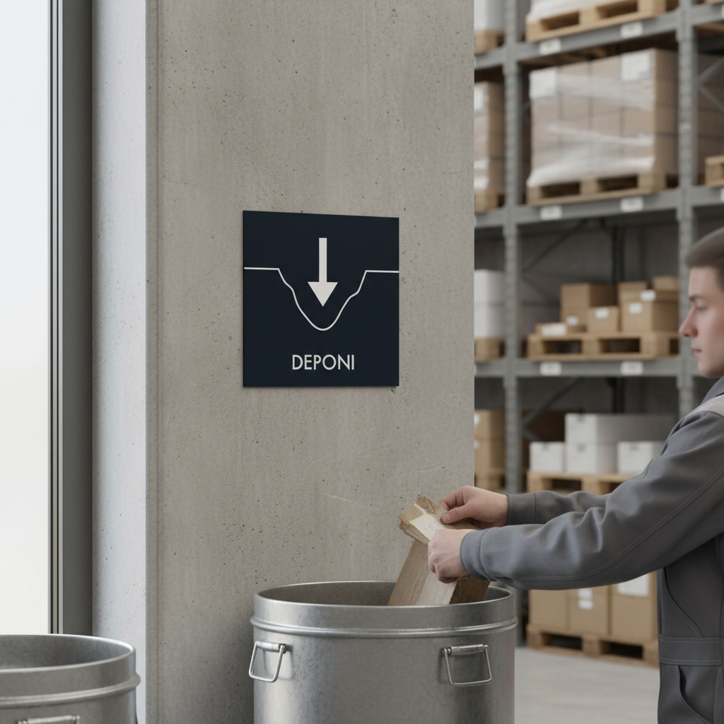 Deponi affald skilt - Dansk Affaldssortering - Billede 2