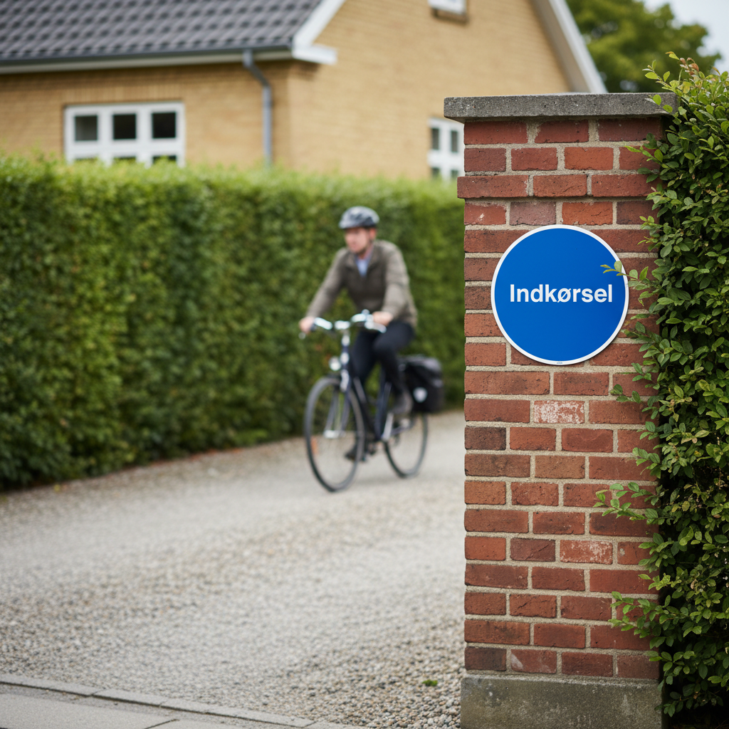 Indkørsel skilt - Billede 4