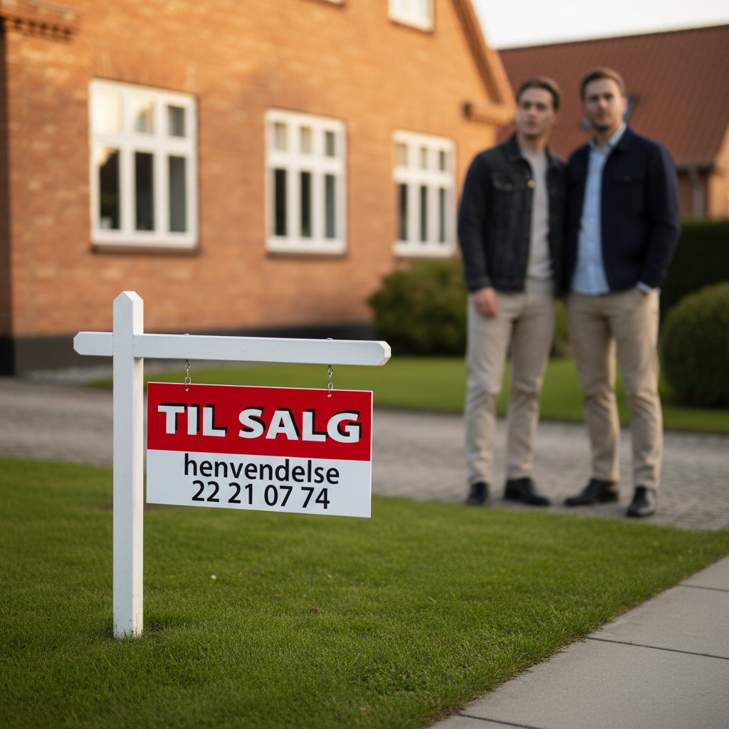 Til Salg Rød. Salgsskilt - Billede 3