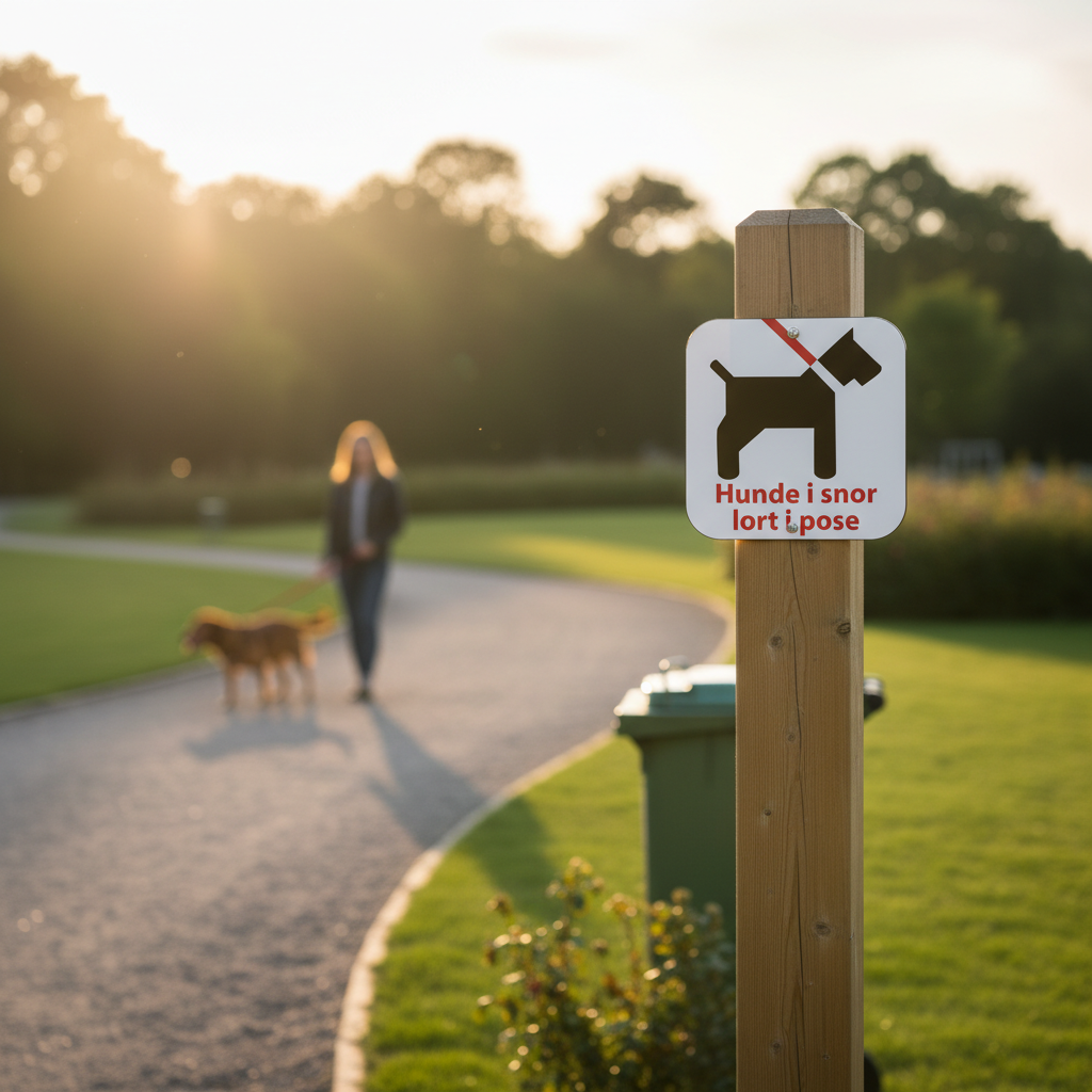 Hunde i snor lort i pose skilt - Billede 4