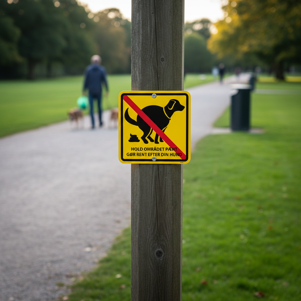 Hold området pænt gør rent efter din hund skilt - Billede 7