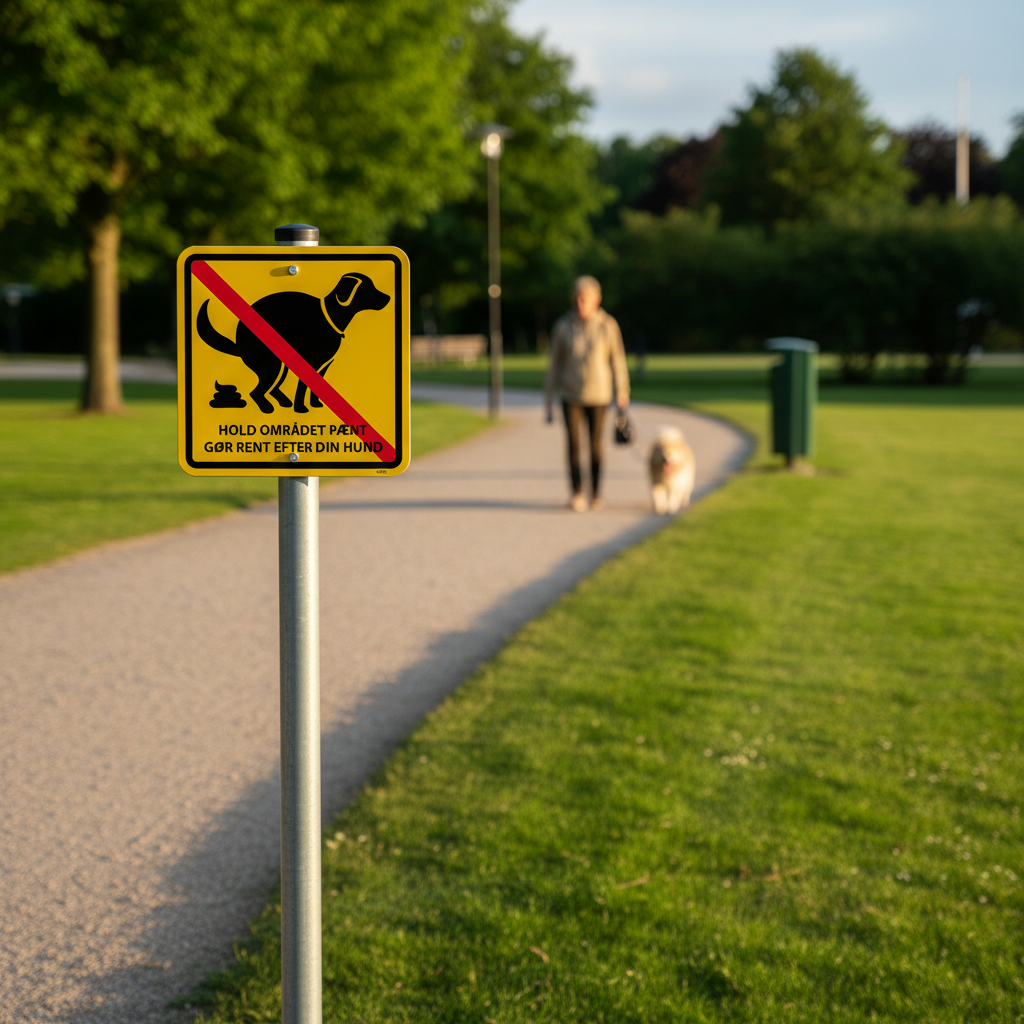 Hold området pænt gør rent efter din hund skilt - Billede 2