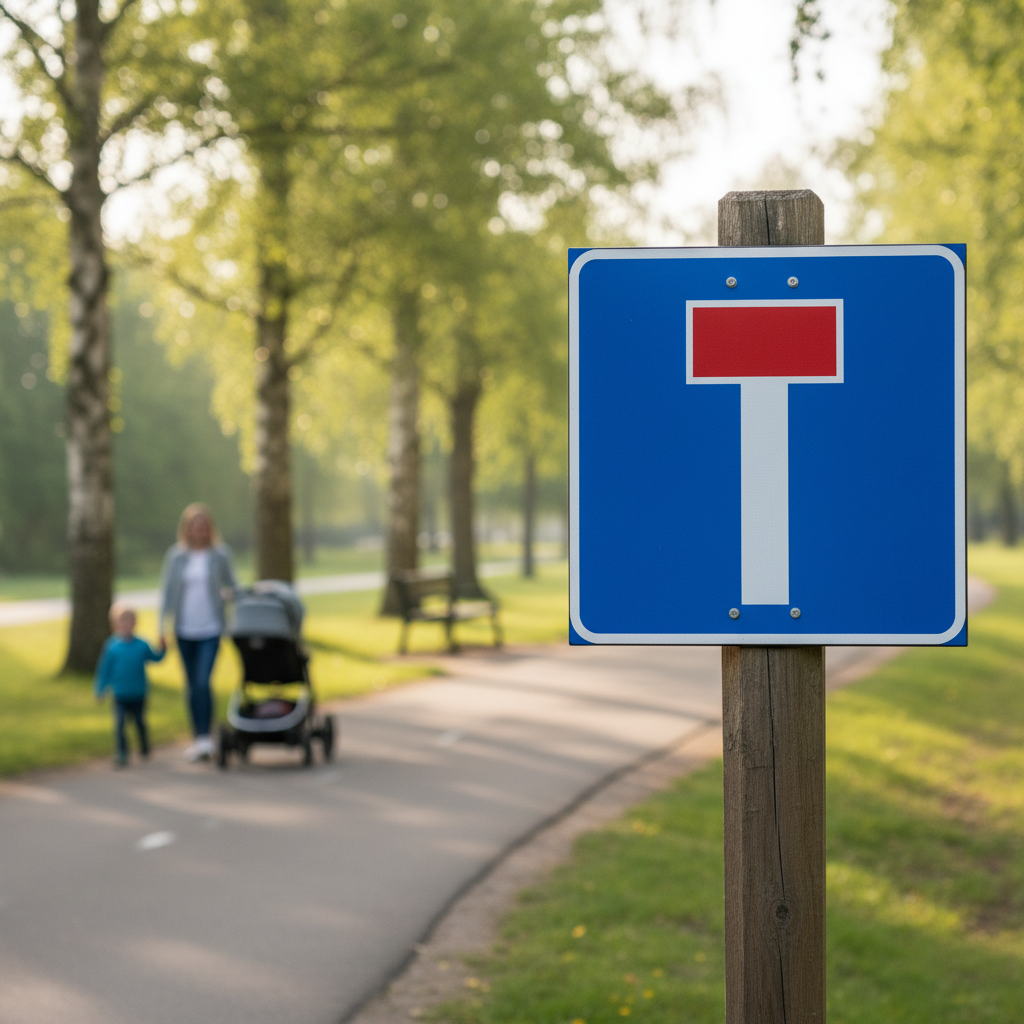 E18 - Blind vej skilt - Billede 5