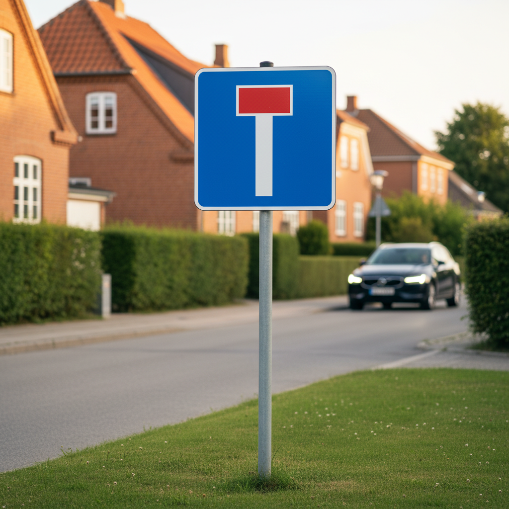 E18 - Blind vej skilt - Billede 2