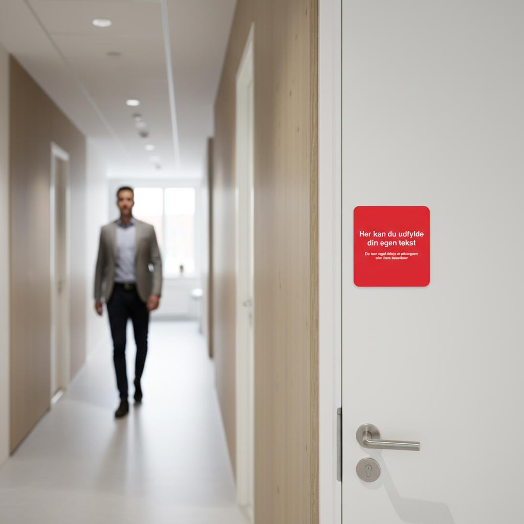 Rødt skilt - L format - Billede 3