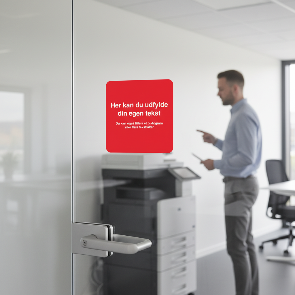 Rødt skilt - L format - Billede 2