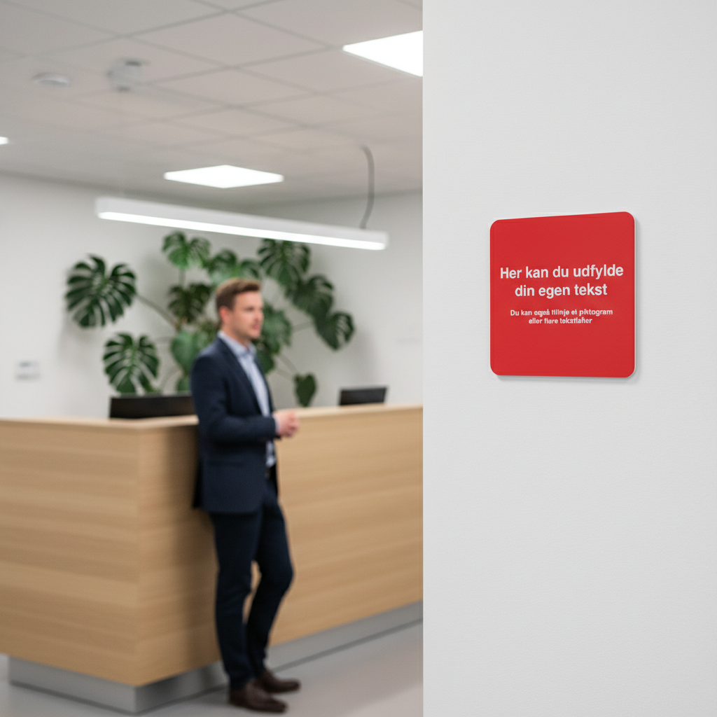 Rødt skilt - L format - Billede 4