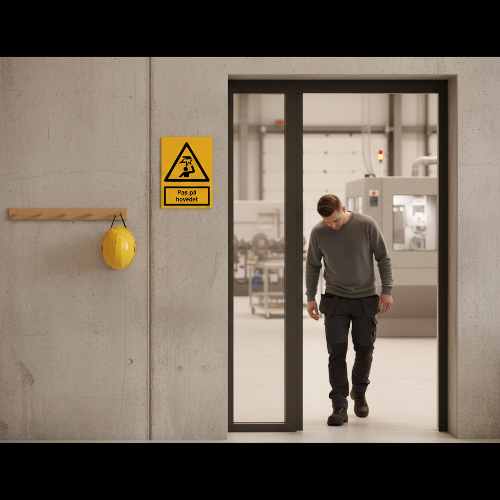 Pas på hovedet skilt - Billede 3