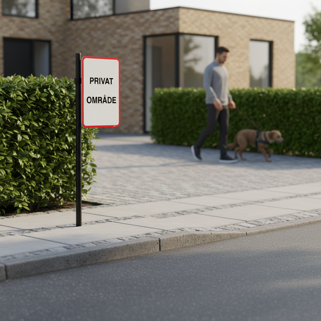 Privat område skilt - Billede 4