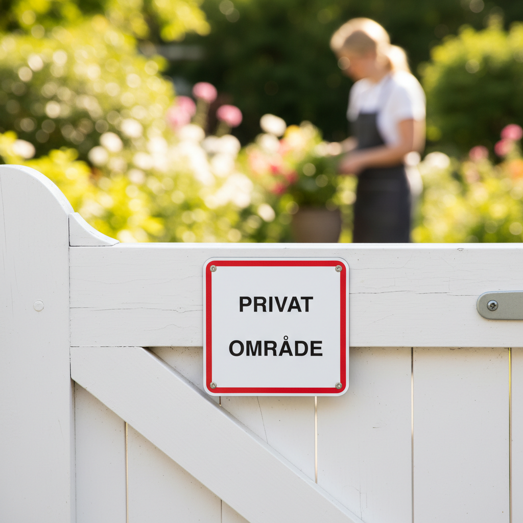 Privat område skilt - Billede 2