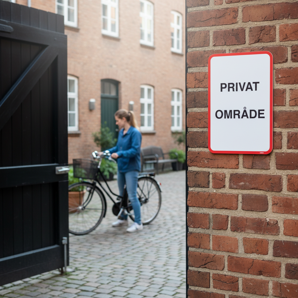 Privat område skilt - Billede 3