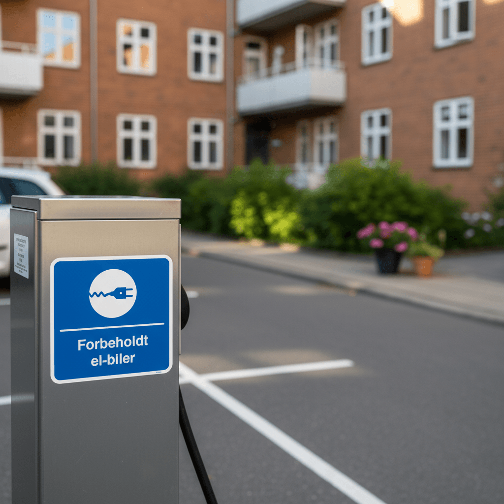Forbeholdt el-biler kvadratisk ladestander skilt - Billede 2
